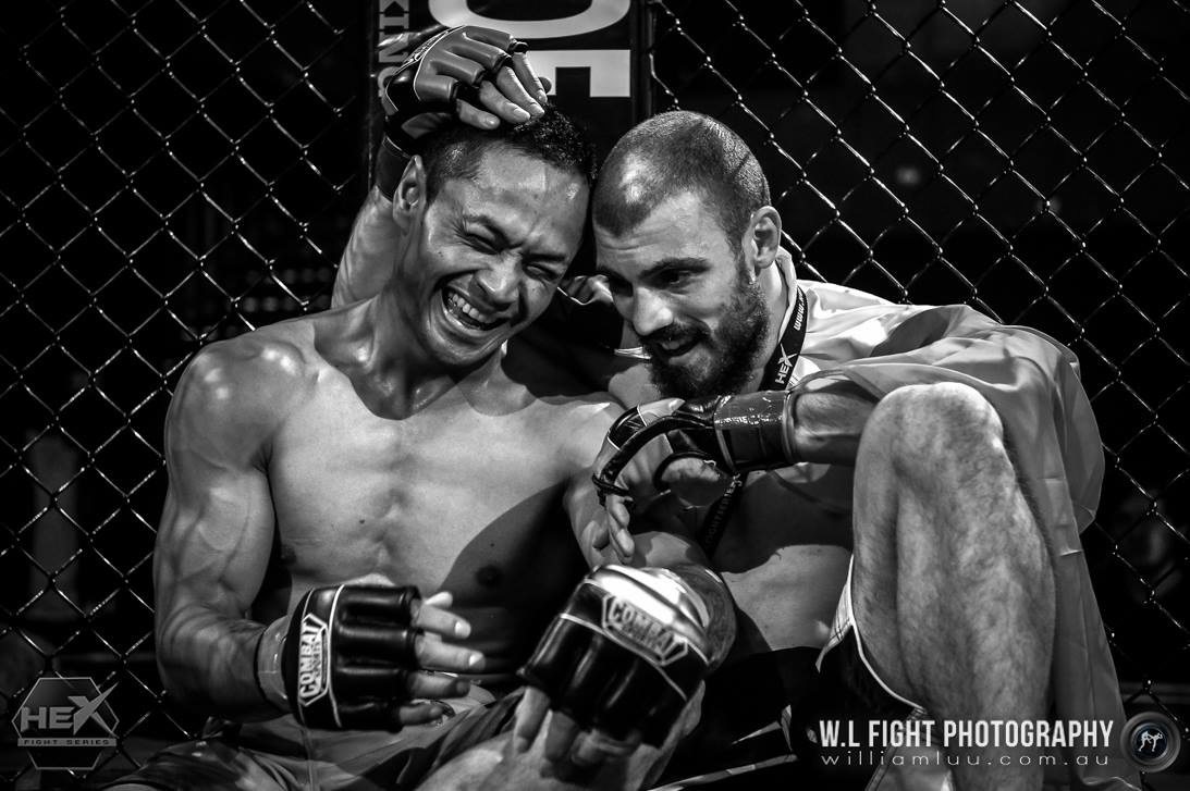 Suasday Chau competing in the cage at HEX Fight Series